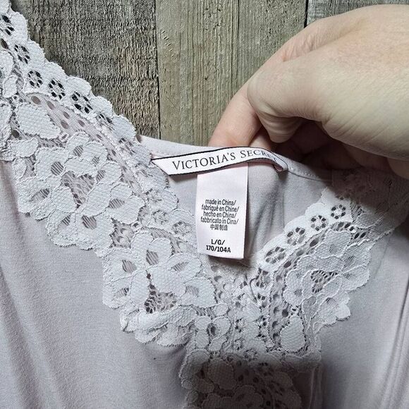 Victoria's Secret Soft Pink Lace Sleep Romper - Picture 4 of 5